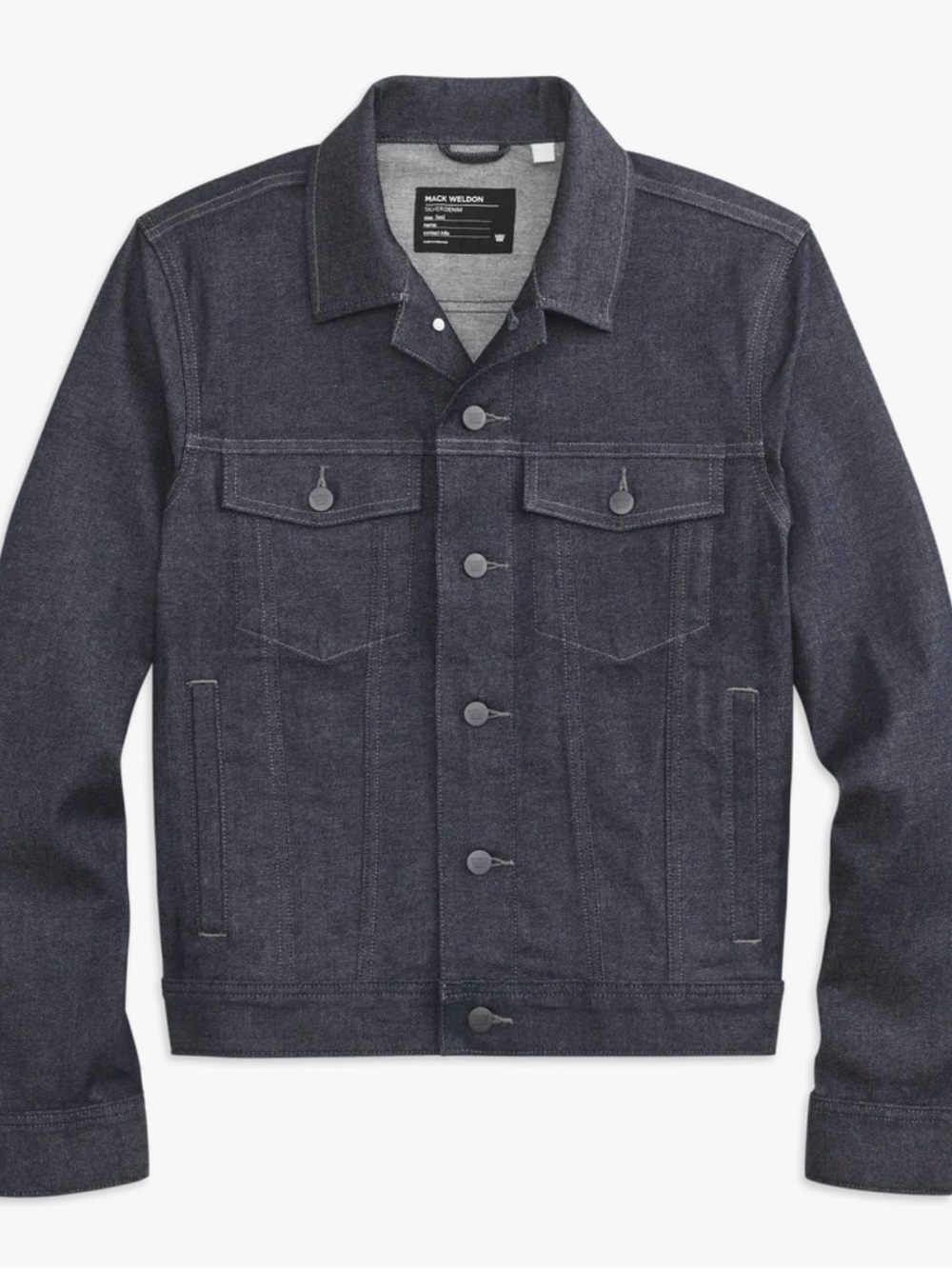 NWT Mack Weldon SILVER Denim Jacket Men’s Size Large - Picture 5 of 10